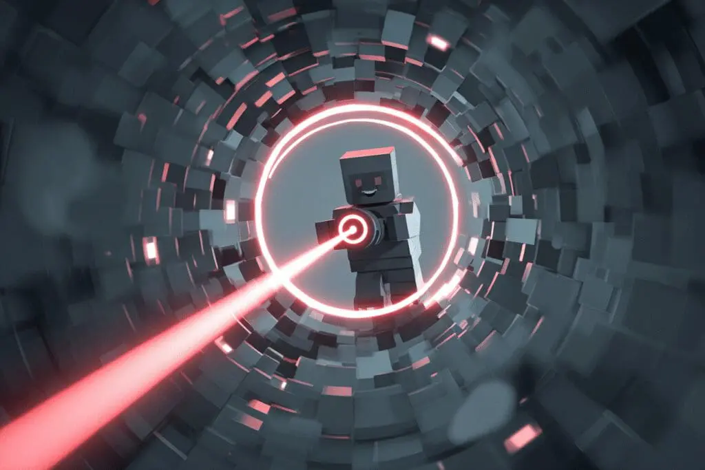 A camera snapping into a fixed position behind an avatar answering the FAQ on how to shift lock on Roblox A camera snapping into a fixed position behind an avatar answering the FAQ on how to shift lock on Roblox