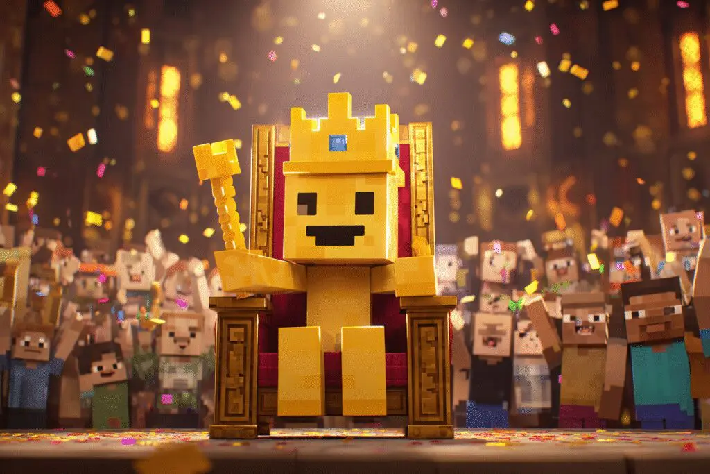 A game icon dressed as a king on a throne a metaphor for the FAQ on what is the most popular game on Roblox A game icon dressed as a king on a throne a metaphor for the FAQ on what is the most popular game on Roblox