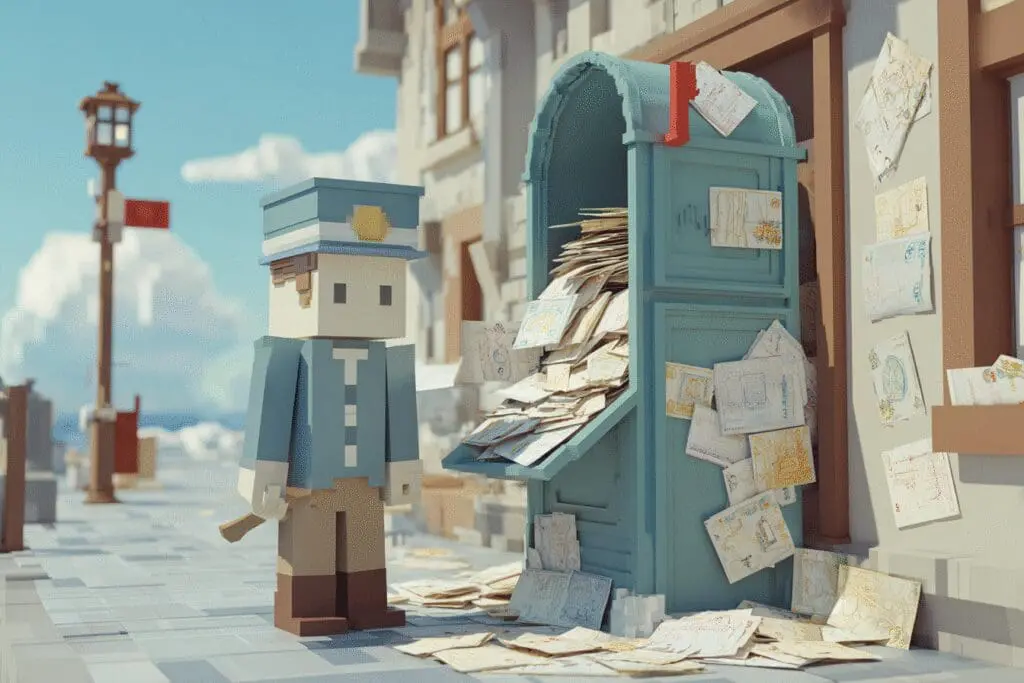 A mail carrier making a private delivery instead of using the public mailbox answering the FAQ on how to private message on Roblox A mail carrier making a private delivery instead of using the public mailbox answering the FAQ on how to private message on Roblox