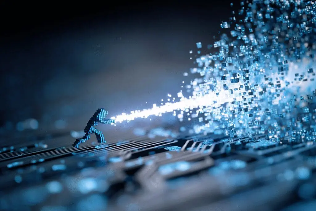An avatar being disintegrated by a laser a visual for the FAQ on how to delete a Roblox account on PC An avatar being disintegrated by a laser a visual for the FAQ on how to delete a Roblox account on PC