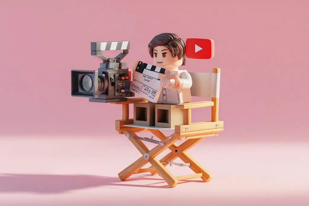 An avatar in a directors chair a visual for the FAQ on what is the Caylus Roblox username