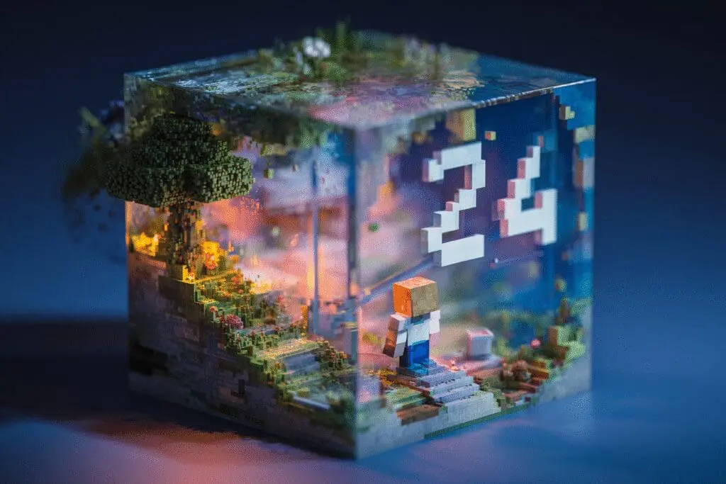 An avatar in a transparent box with a 24-hour clock showing what happens if you get banned from Roblox for 1 day