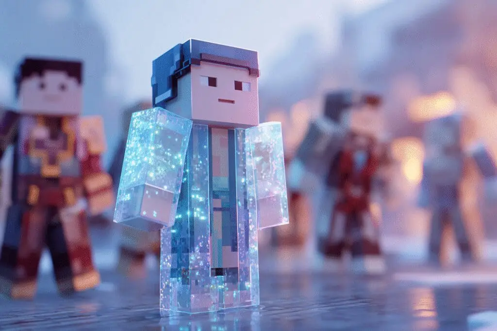An avatar in an invisibility cloak a metaphor for how to appear offline on Roblox