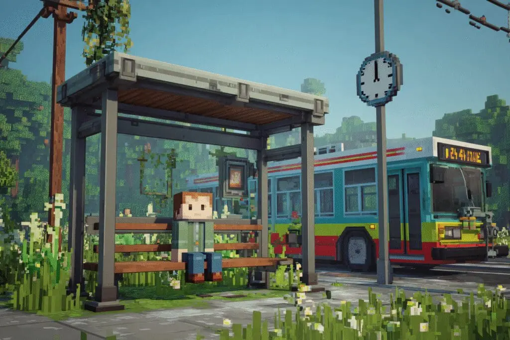An avatar waiting at a bus stop for 24 hours illustrating the FAQ on what happens if you get banned from Roblox for 1 day An avatar waiting at a bus stop for 24 hours illustrating the FAQ on what happens if you get banned from Roblox for 1 day