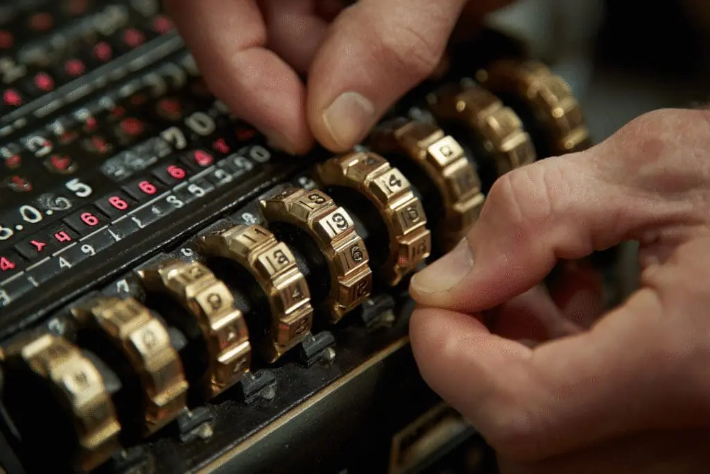 Hands resetting a combination lock to all zeros illustrating how to reset a Roblox PIN