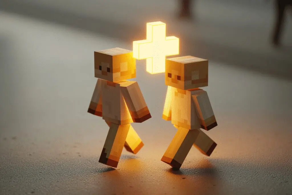 One avatar following another with a plus icon between them a guide for how to follow people on Roblox